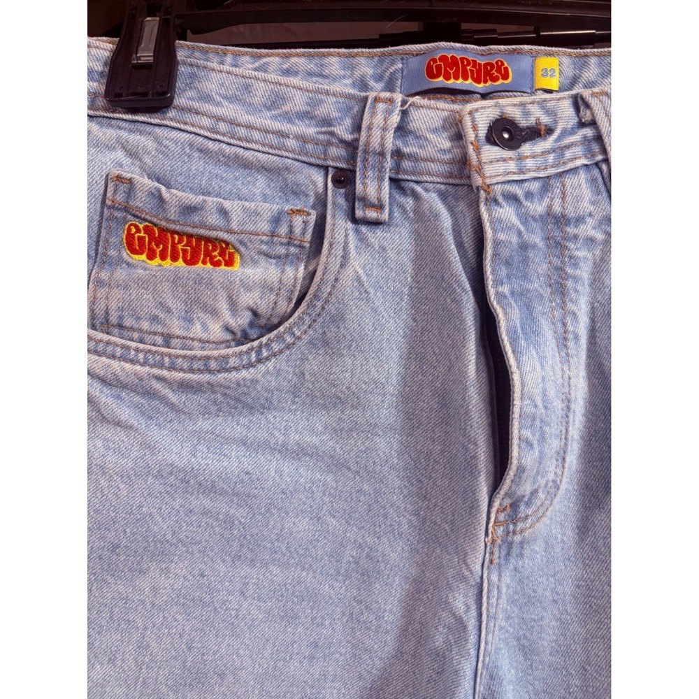 Empyre Relaxed Fit Jeans Size 32 light blue Wash Skater Streetwear Baggy Denim - Picture 3 of 16